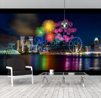 Picture of Firework display in Singapore